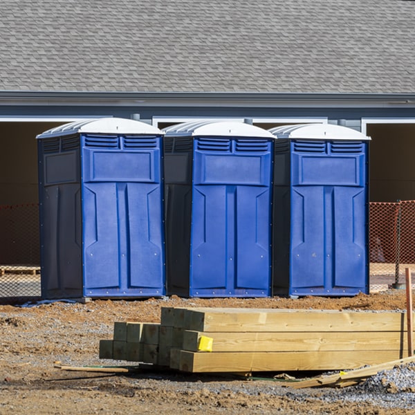 what is the expected delivery and pickup timeframe for the porta potties in Barclay